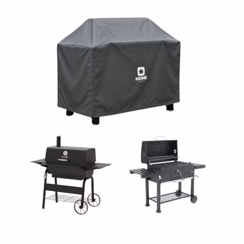 Home Source Duracover Large Waterproof Polyester BBQ Grill Protector in Grey, W/D/H: 110 x 90 x 60 cm