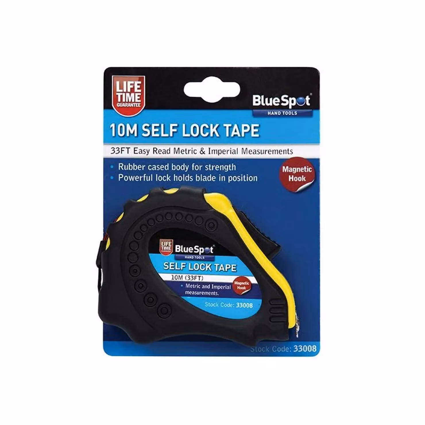 Bluespot Tools Easy Read Magnetic Pocket Tape Measure in Yellow and Multicolour – 2