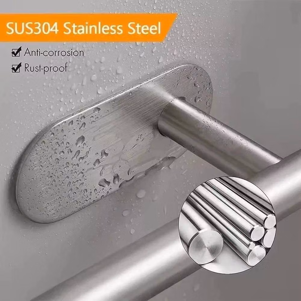 SPETLEK Stainless Steel Self-Adhesive Toilet Roll Holder in Silver – 3