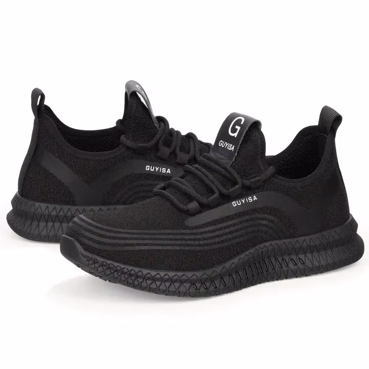 Safety Brands Men's Lightweight Water Resistant Safety Air Trainers with Steel Toe Cap in Black, Size 10 UK – 2