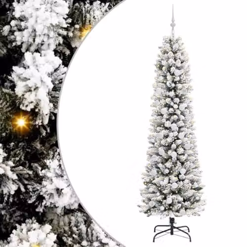 vidaXL Artificial White Christmas Tree, Height: 210 cm