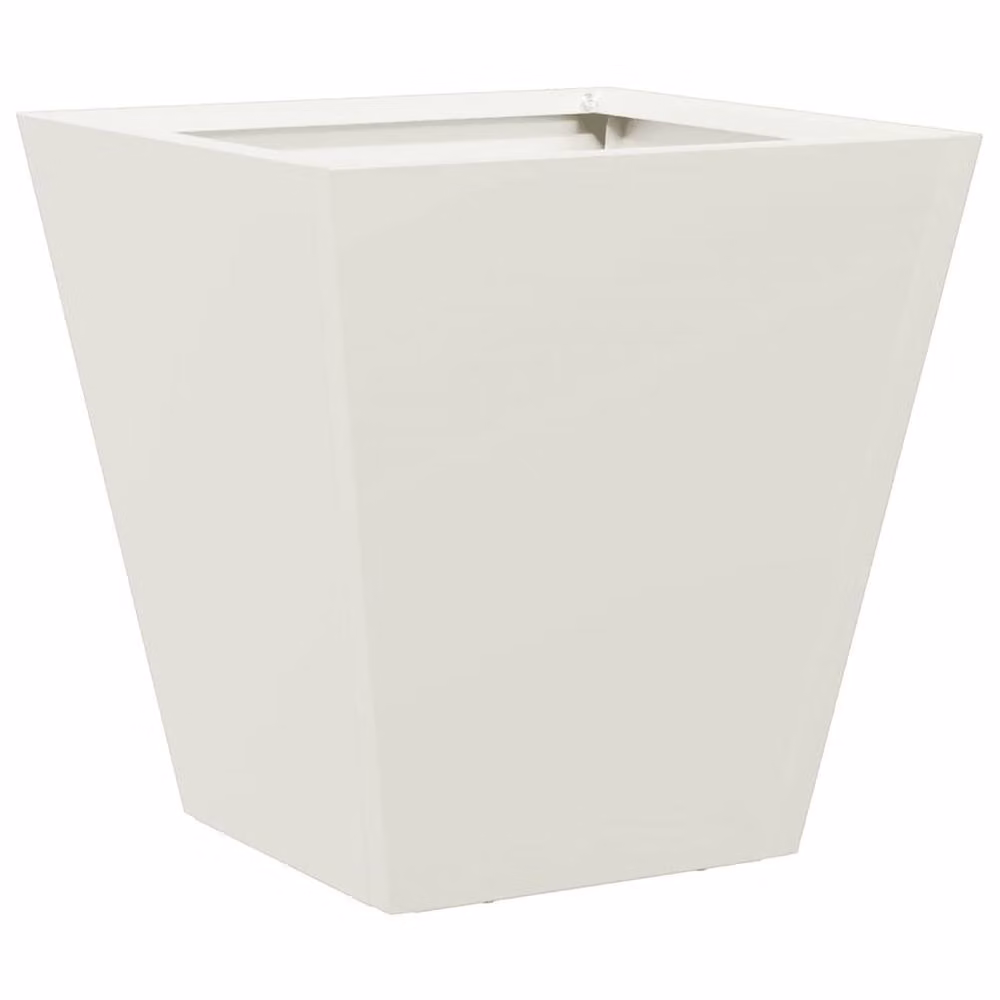 Berkfield Home Durable Steel Garden Planter Tub, White, W/D/H: 30 x 30 x 30 cm – 3
