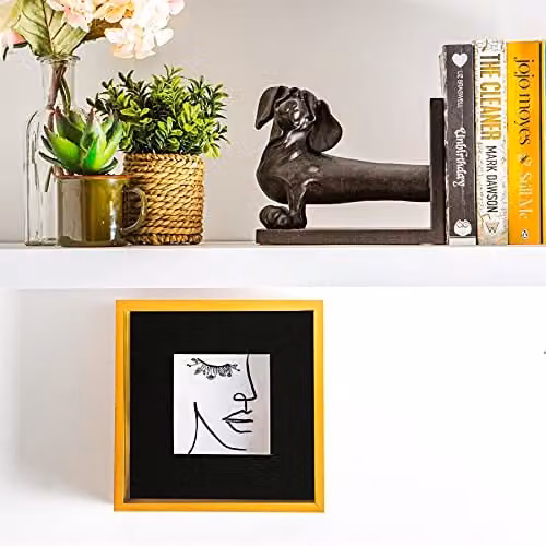 Nicola Spring 3D Deep Box Photo Frame, Square Single Hanging Shadow Box in Black with Wood and Glass, W/D/H: 22.5 x 22.5 x 6.0 cm – 2