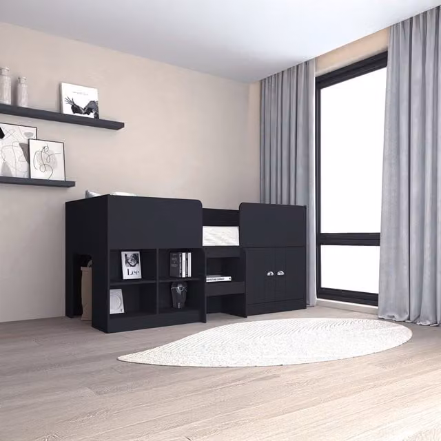 Seconique Orlando Low Sleeper Bed in Dark Grey