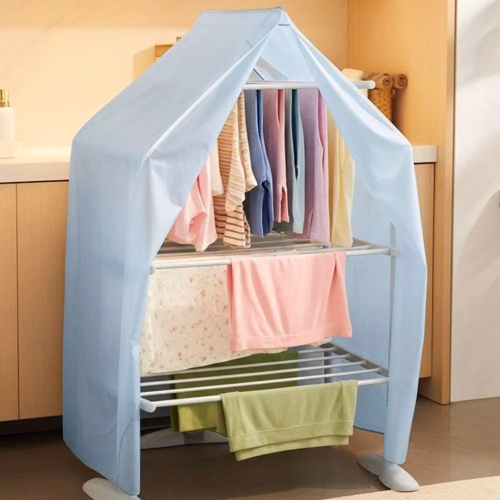 EONLION 3 Tier Heated Airer Cover in Light Blue, 100 cm – 3