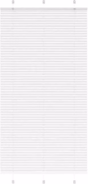 Berkfield Home White Single Pleat Polyester Blind, W: 110 cm, H: 200 cm