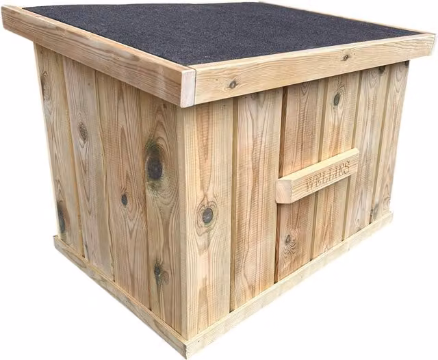 Buttercup Farm Welly Storage Box in Brown Pressure Treated Wood W50 x D50 x H50 cm – 1