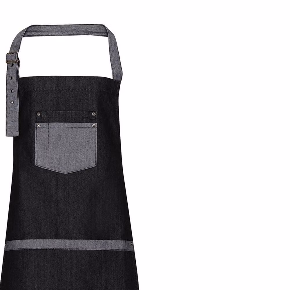 Premier Domain Contrast Bib Apron in True Black – 2