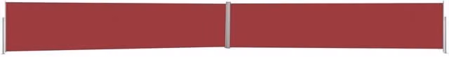Berkfield Home Red Retractable Side Awning for Patio, W/H: 1200 x 140 cm – 1
