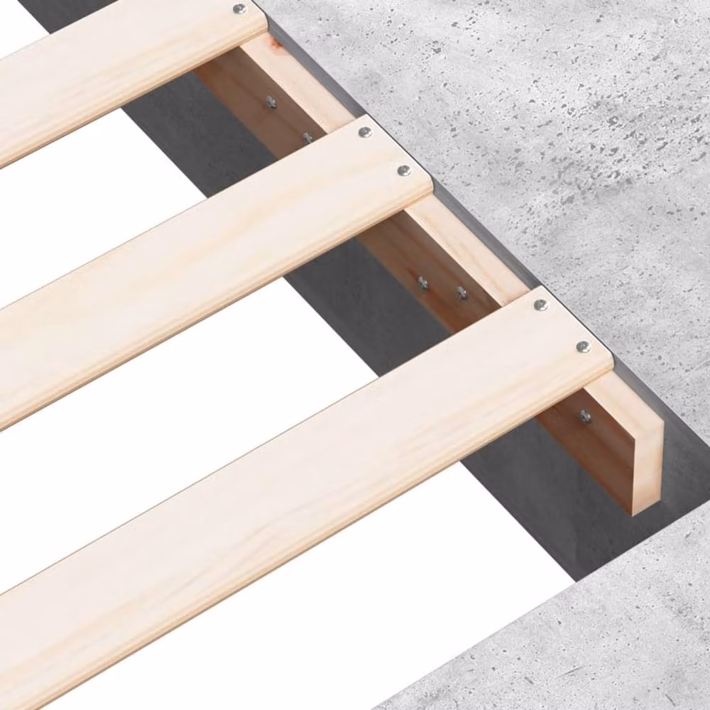 Berkfield Home Bed Frame in Concrete Grey, W/D/H: 90 x 200 cm – 3