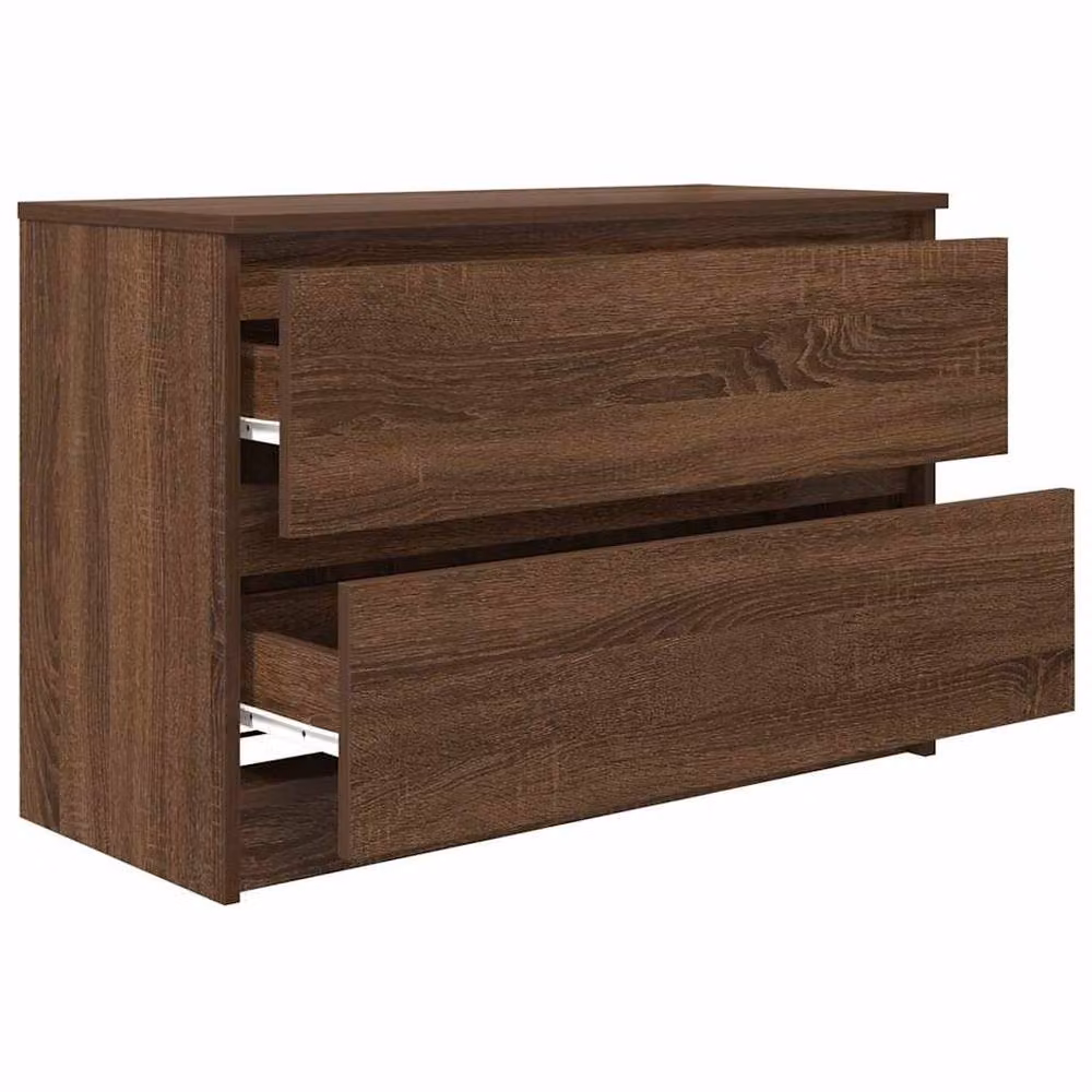 Berkfield Home Modern TV Cabinet in Brown Oak, W/D/H: 80 x 35 x 54 cm – 3
