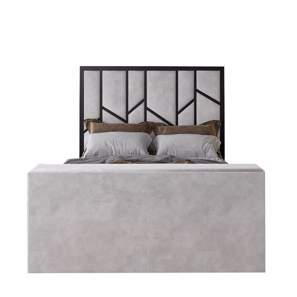 KDMD Aldingbourne Luxe Silver Upholstered Television Bed Frame, Double (140 x 200 cm) – 2