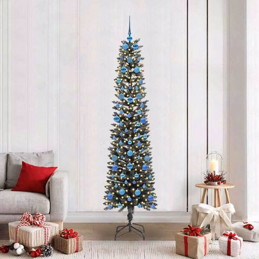 Berkfield Home Elegant Green Artificial Christmas Tree with 300 LEDs, W/D/H: 58 x 58 x 210 cm – 2
