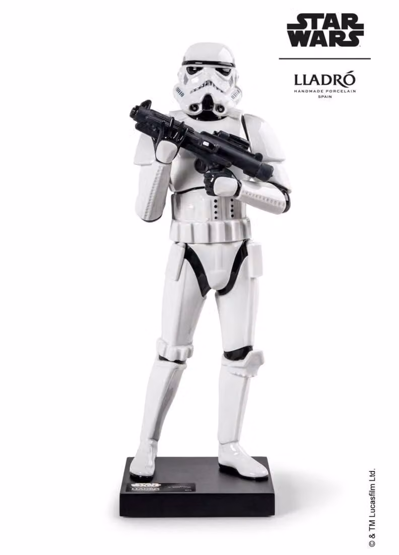 Lladró Stormtrooper Version 2 Limited Edition White Porcelain Tabletop Sculpture