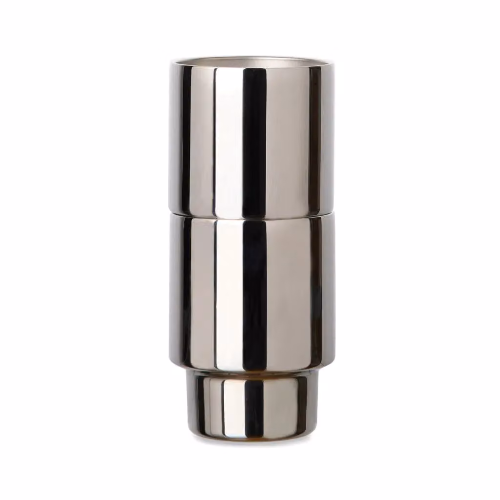 Vinga Nagano Double Walled Stackable Stainless Steel Mug Pack of 2 in Silver – 2