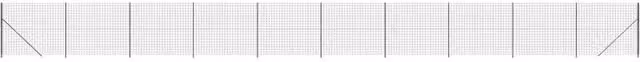 Berkfield Home PVC-Coated Steel Wire Mesh Fence with Flange, Anthracite Black, W: 25 m, H: 1.6 m