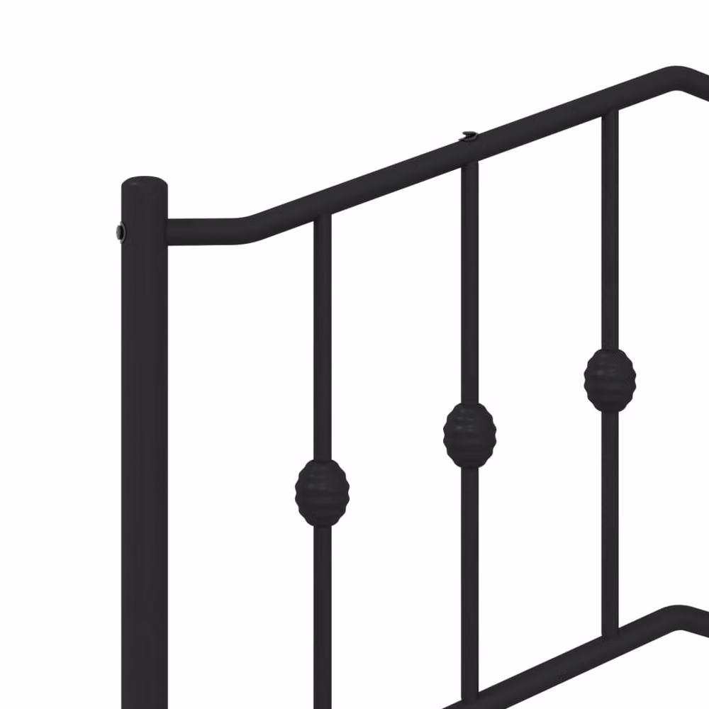 Berkfield Home Classic Metal Headboard in Black, Width: 107 cm – 3