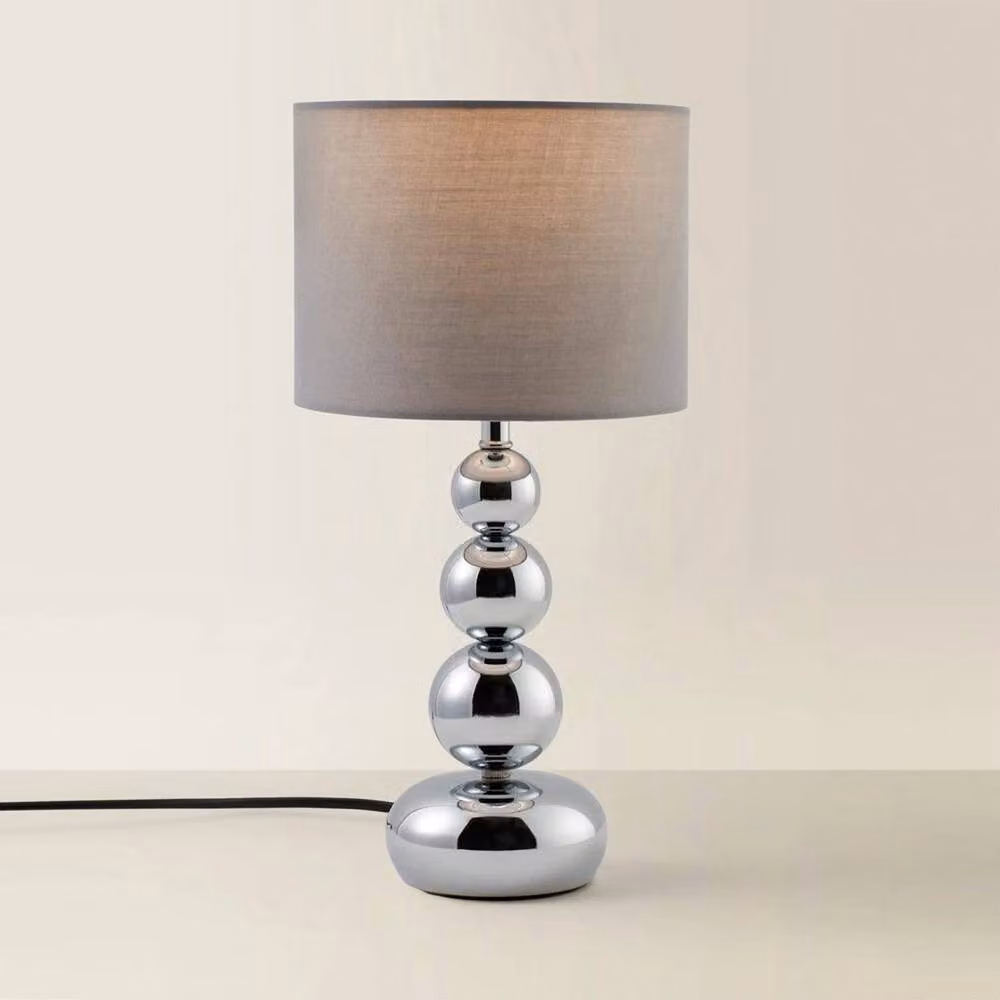 FORGEVIO LED Table Lamp in Chrome and Grey, Height: 35 cm – 2