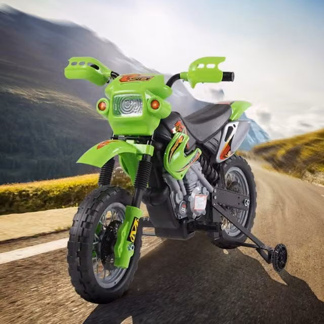 HOMCOM 6V Kids Electric Motorbike Ride On Motorcycle in Green