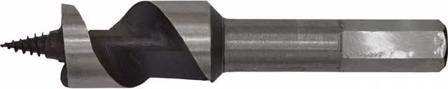 Loops Silver Hardened Auger Wood Drill Bit with Hexagonal Shank – 1