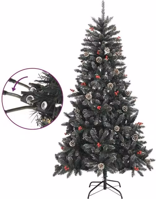 Berkfield Home Beautiful Artificial Christmas Tree in Green with Stand, Height: 180 cm – 1