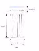 Clifton White Vertical Single Panel Radiator H x W: 160 x 41 cm – 2
