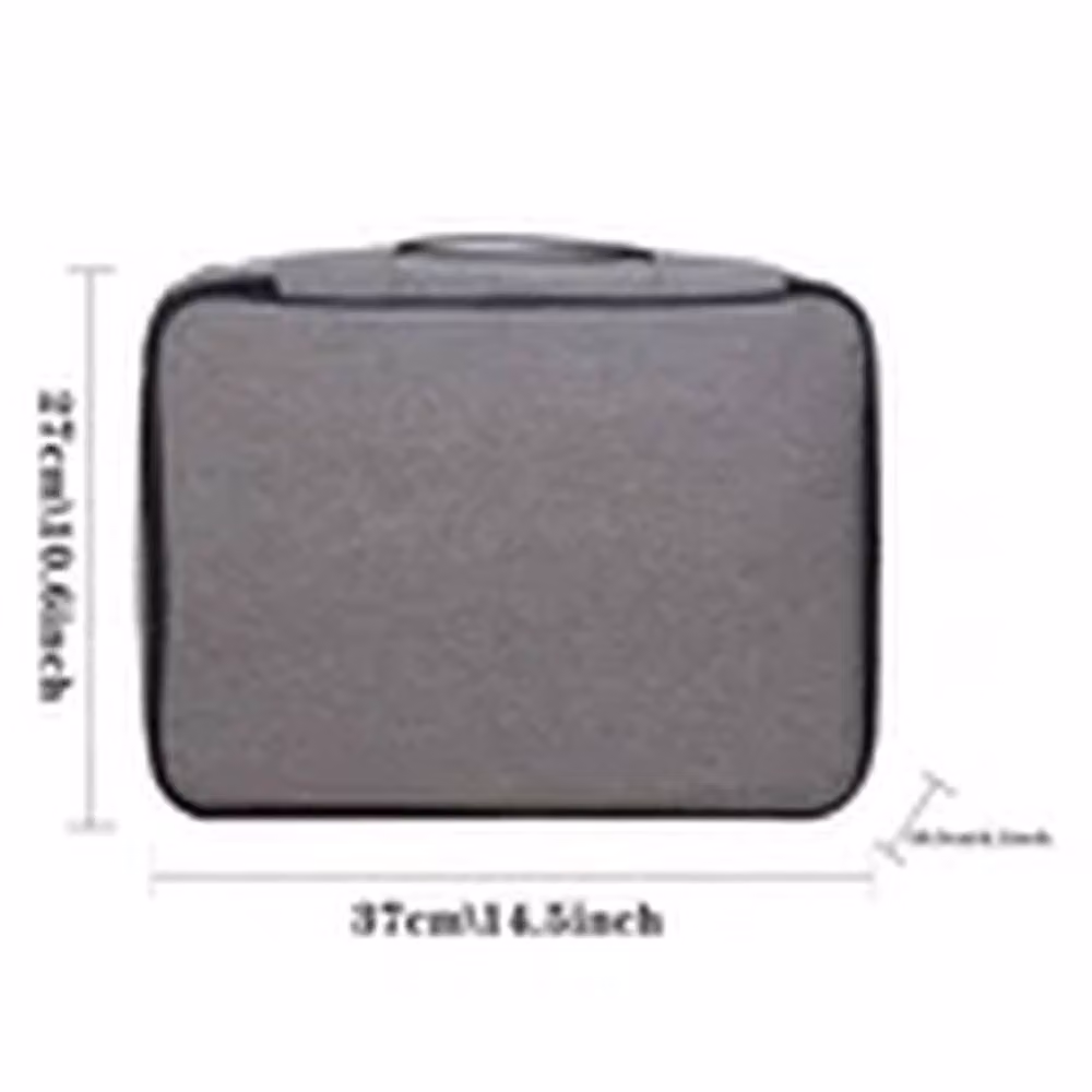 EONLION Waterproof Document Box with Lock, Grey Fabric File Storage Organizer – 2