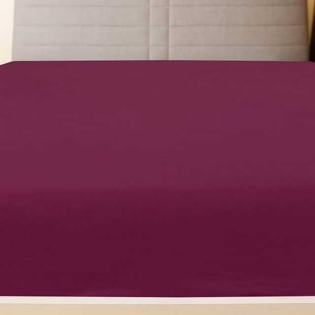 Berkfield Home 2-Piece Cotton Jersey Fitted Sheets Set in Burgundy, W: 90 cm x L: 200 cm
