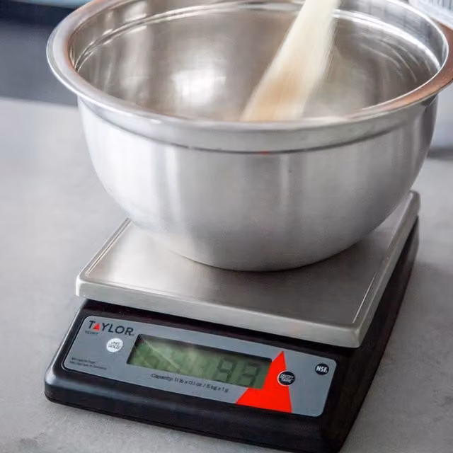 Taylor Stainless Steel Digital Portion Control Kitchen Scale, 10kg, Silver
