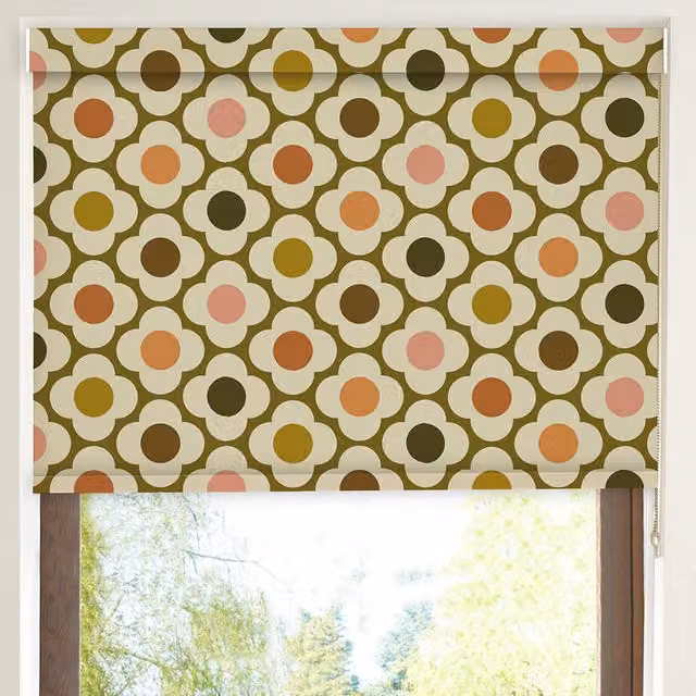 Orla Kiely Spot Flower Translucent Made To Measure Roller Blind in Multi Autumn
