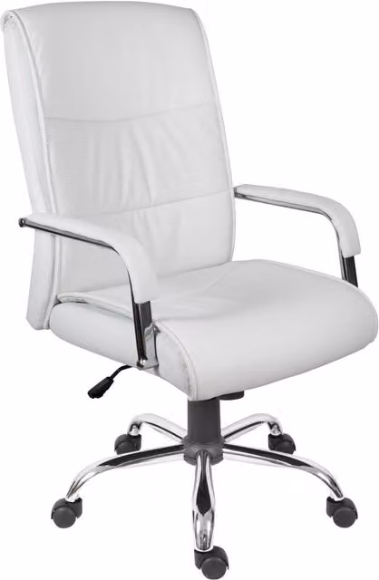 Teknik Kendal Modern Task Chair in White with Armrests and Castors