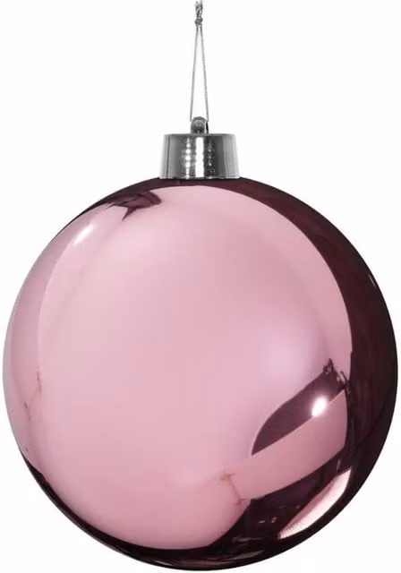 KDMD Pink Shiny Shatterproof Round Christmas Bauble, Diameter: 20 cm – 1