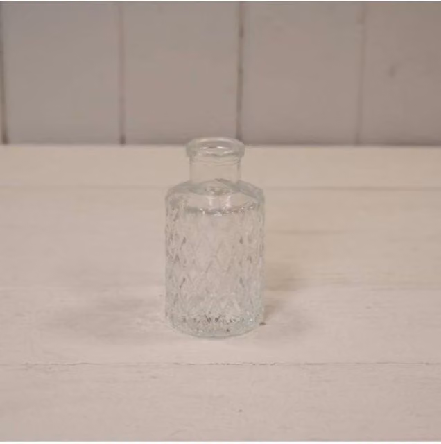 KDMD Minimalist Geometric Clear Glass Tabletop Bottle