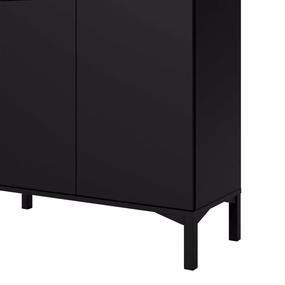 Wyld Haus Indigo Sideboard in Black and Walnut with 2 Doors and 1 Drawer – 4