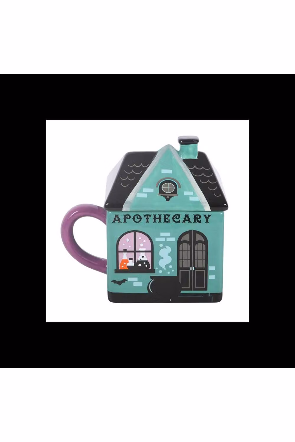 KDMD Apothecary Lidded Ceramic Mug, 400ml, Pale Green – 2