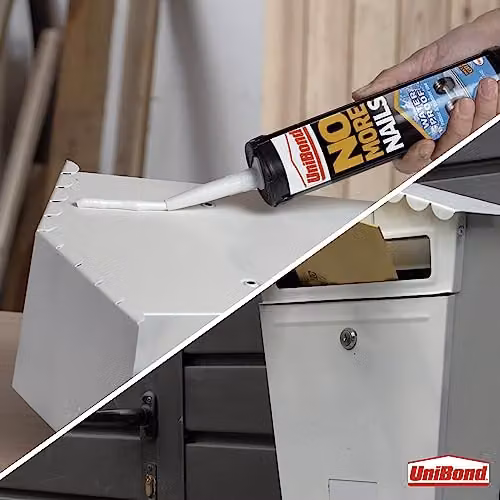 UniBond No More Nails Waterproof Heavy-Duty Mounting Adhesive, 2 x 450g Cartridges – 3