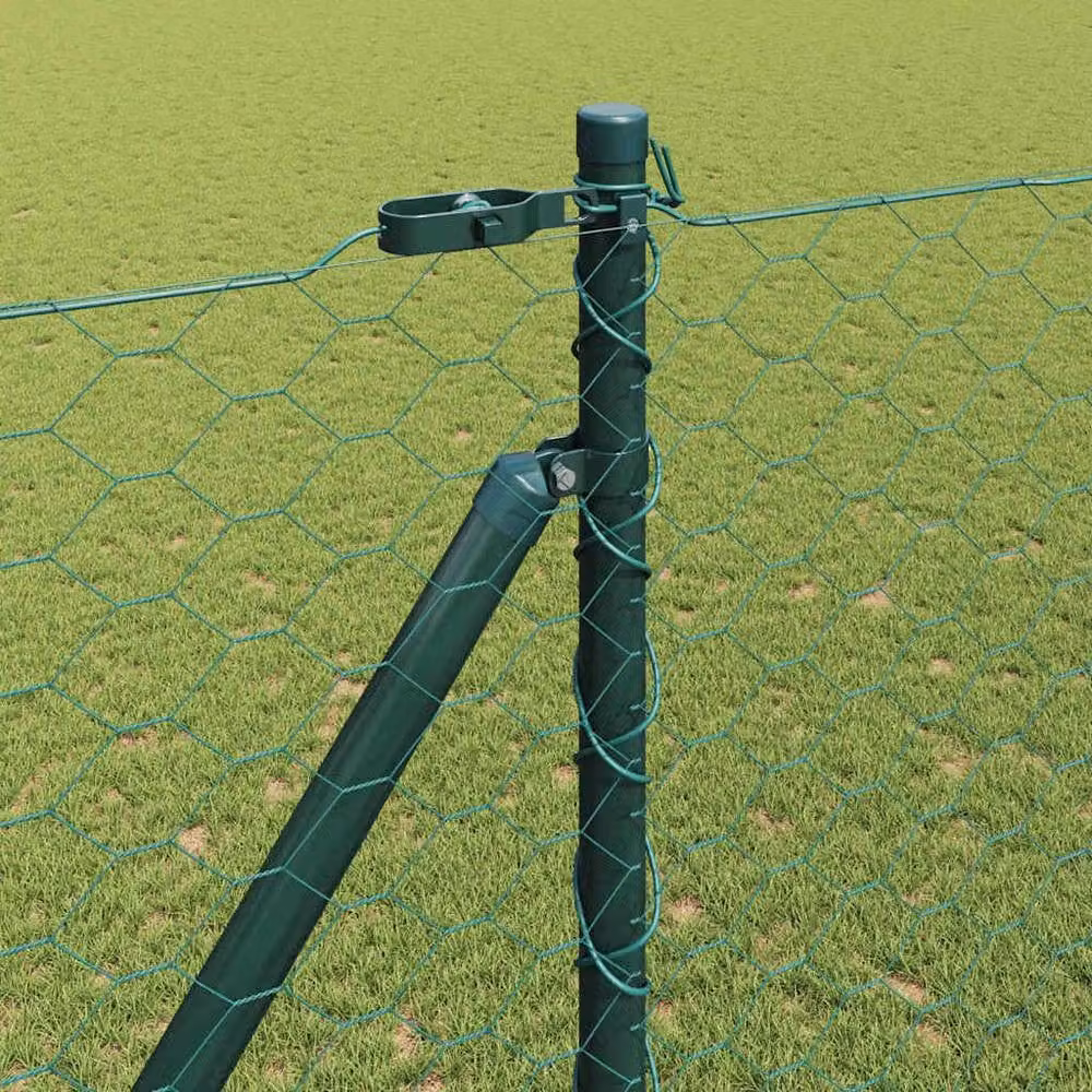 Berkfield Home Green Hexagon Steel Fence, H: 150 cm x W: 10 m – 4