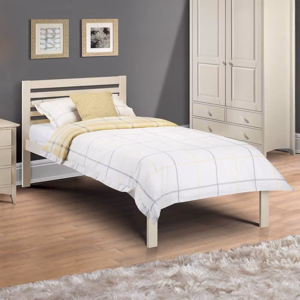 Cheshire Oasis Modern Single Bed in White, W/D/H: 90 x 200 cm – 2