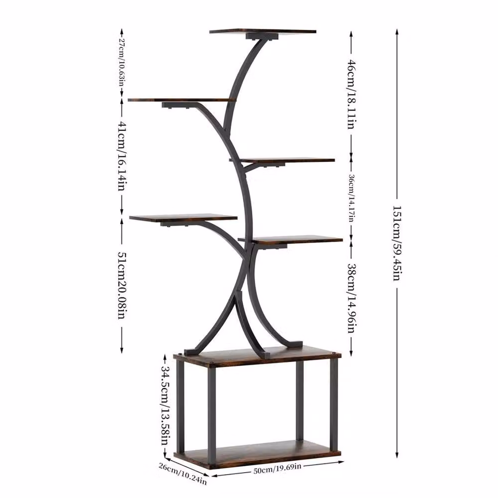 FORGEVIO Multi-Tier Plant Display Stand and Potted Flower Holder Rack in Matt Black – 2