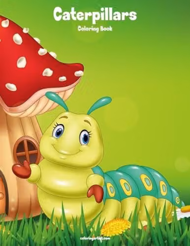Caterpillars Coloring Book 1: Volume 1 by Createspace, Multicolour, W: 27.94 cm, H: 27.94 cm, D: 0.48 cm