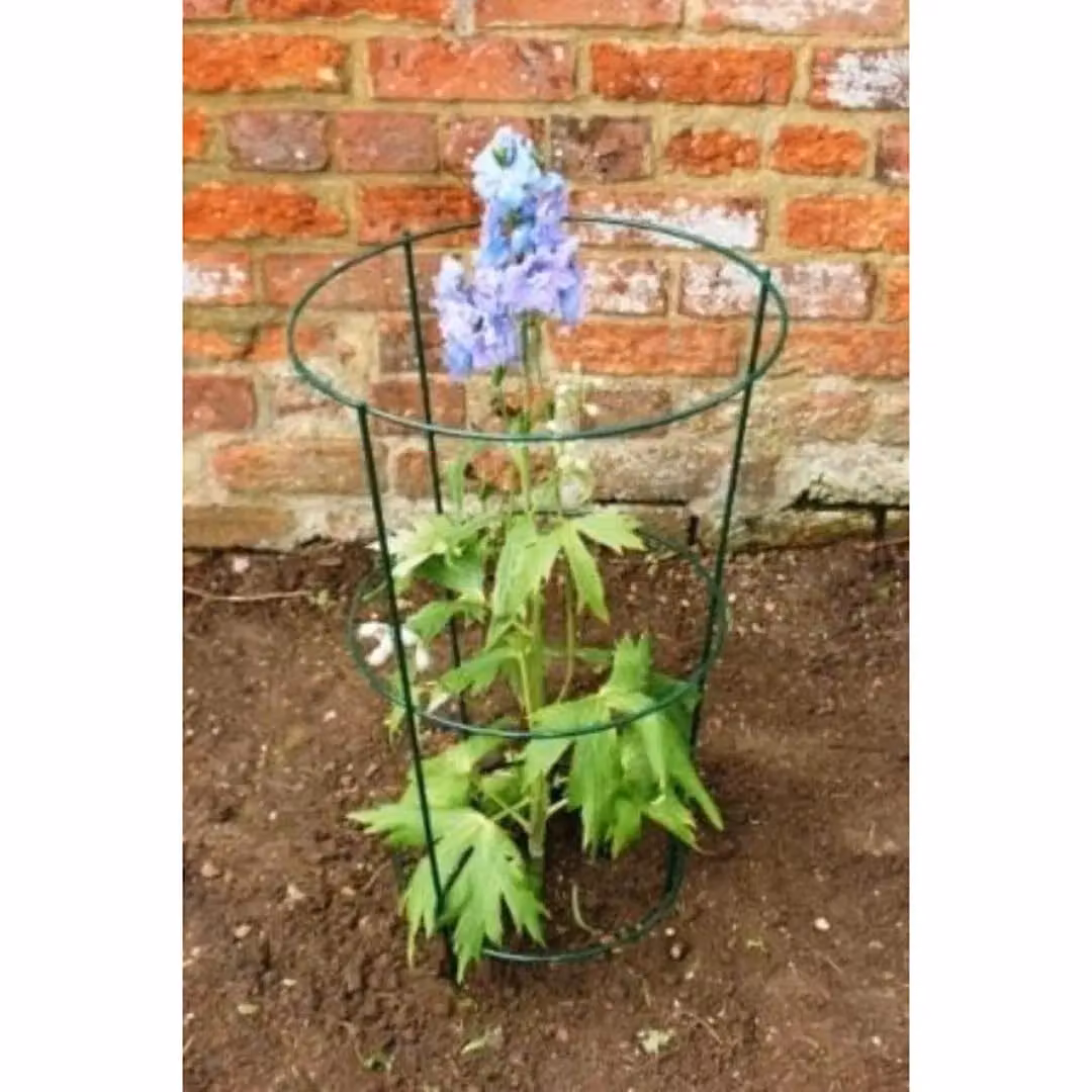 Poppyforge Pack of 4 Conical Rust Steel Planter Tubs in Green, W18 x D25 x H60 cm – 2