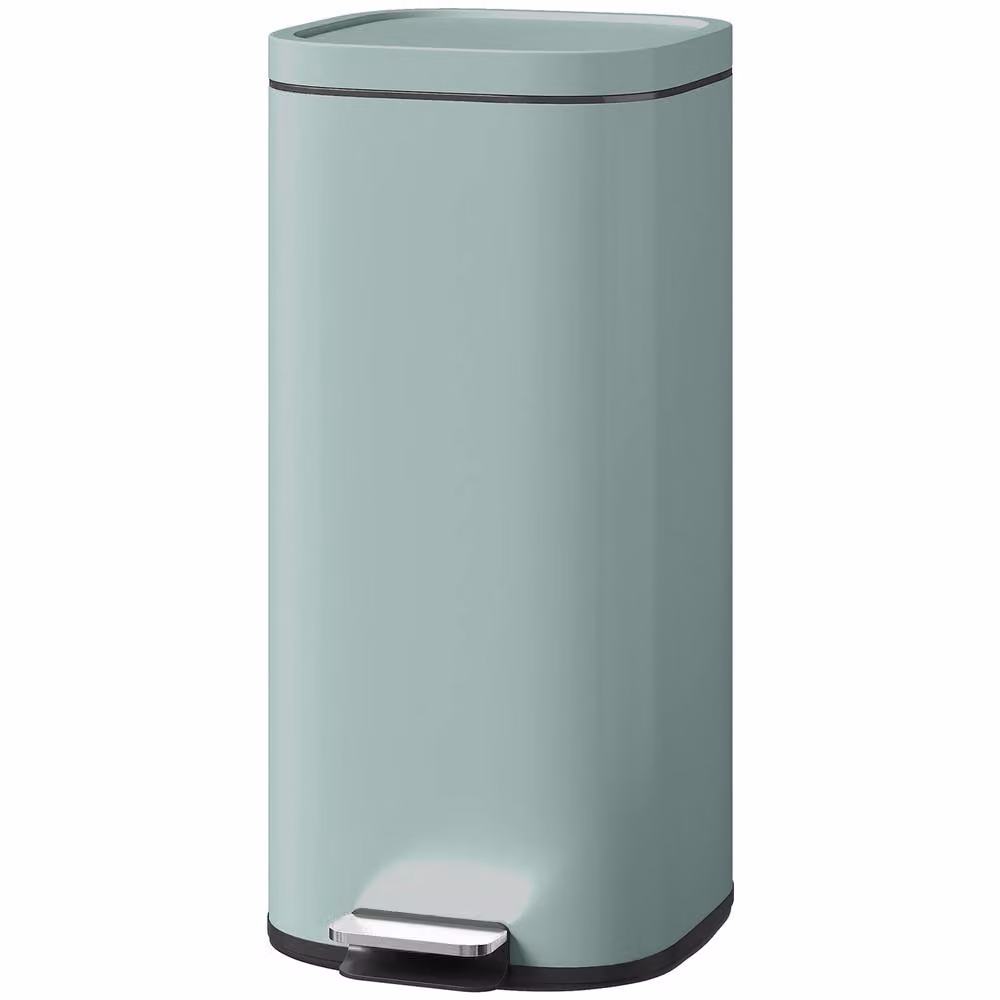 STILVORA 30L Green Metal Pedal Kitchen Bin with Soft-Close Lid and Removable Inner Bucket – 3