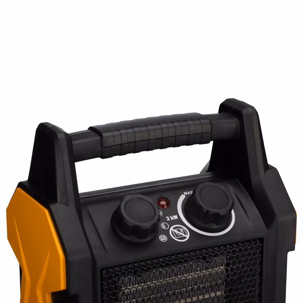 TCP 2kW Tough and Compact Industrial Design Portable Fan Heater in Black – 4