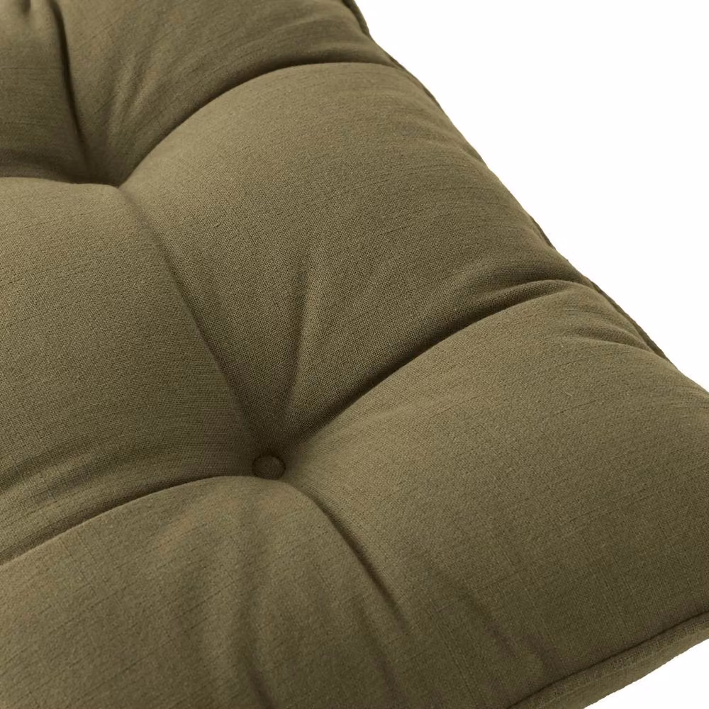 Riva Home 2-Pack Cotton Square Seat Pads in Beige and Green, W/D/H: 40 x 40 x 40 cm – 4