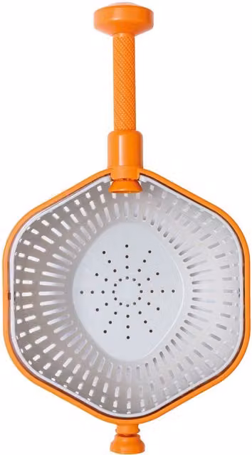 JML Salad Whizz Plastic Salad Spinner in White and Orange