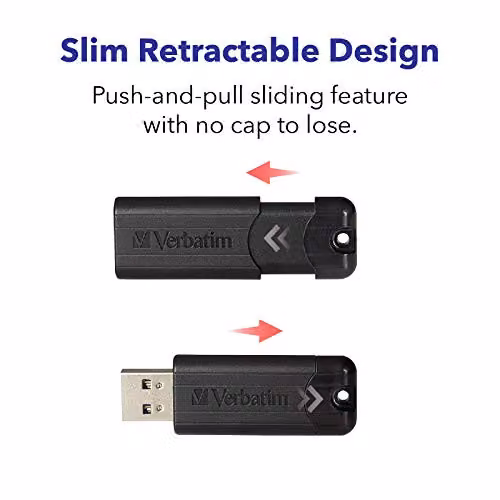 Verbatim PinStripe USB 3.0 Flash Drive, 256 GB, Black – 2