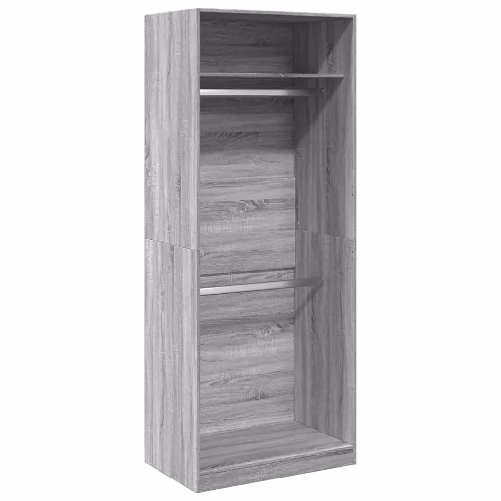 Berkfield Home Grey Sonoma Wardrobe with Hinged Doors, W/D/H: 80 x 50 x 200 cm – 2