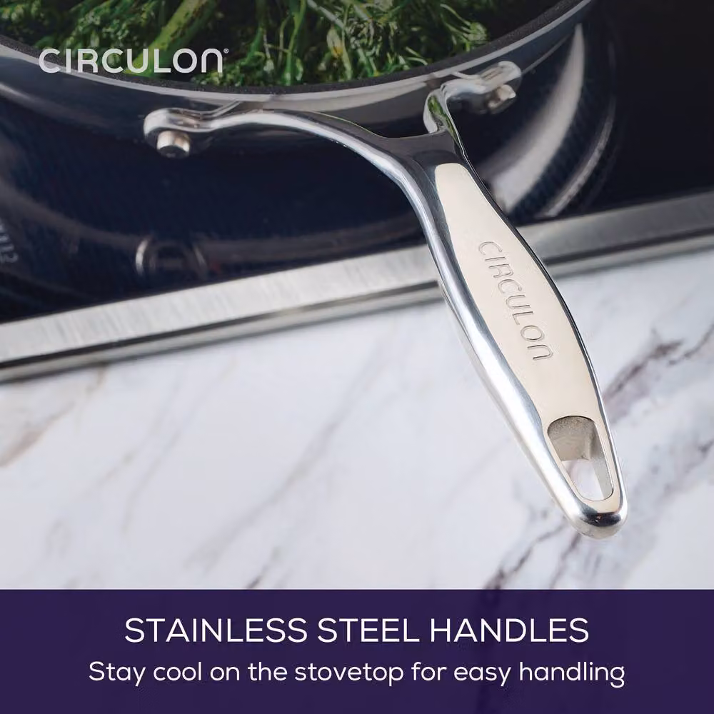 Circulon 2 Piece Silver Stainless Steel Extreme Non Stick Frying Pan Set – 4