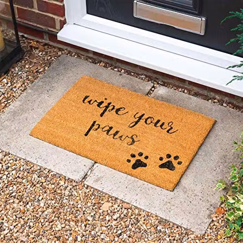 Nicola Spring Paws Coir Door Mat, Brown and Multicolour, W: 60 cm, D: 40 cm – 4