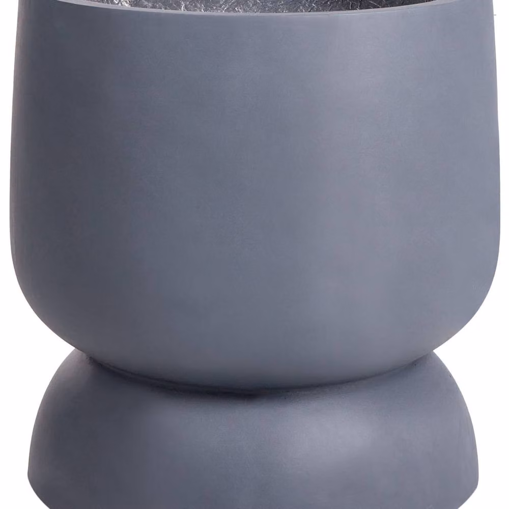 Wyld and Coco Grey Round Concrete Style Weather Resistant Planter Pot – 2